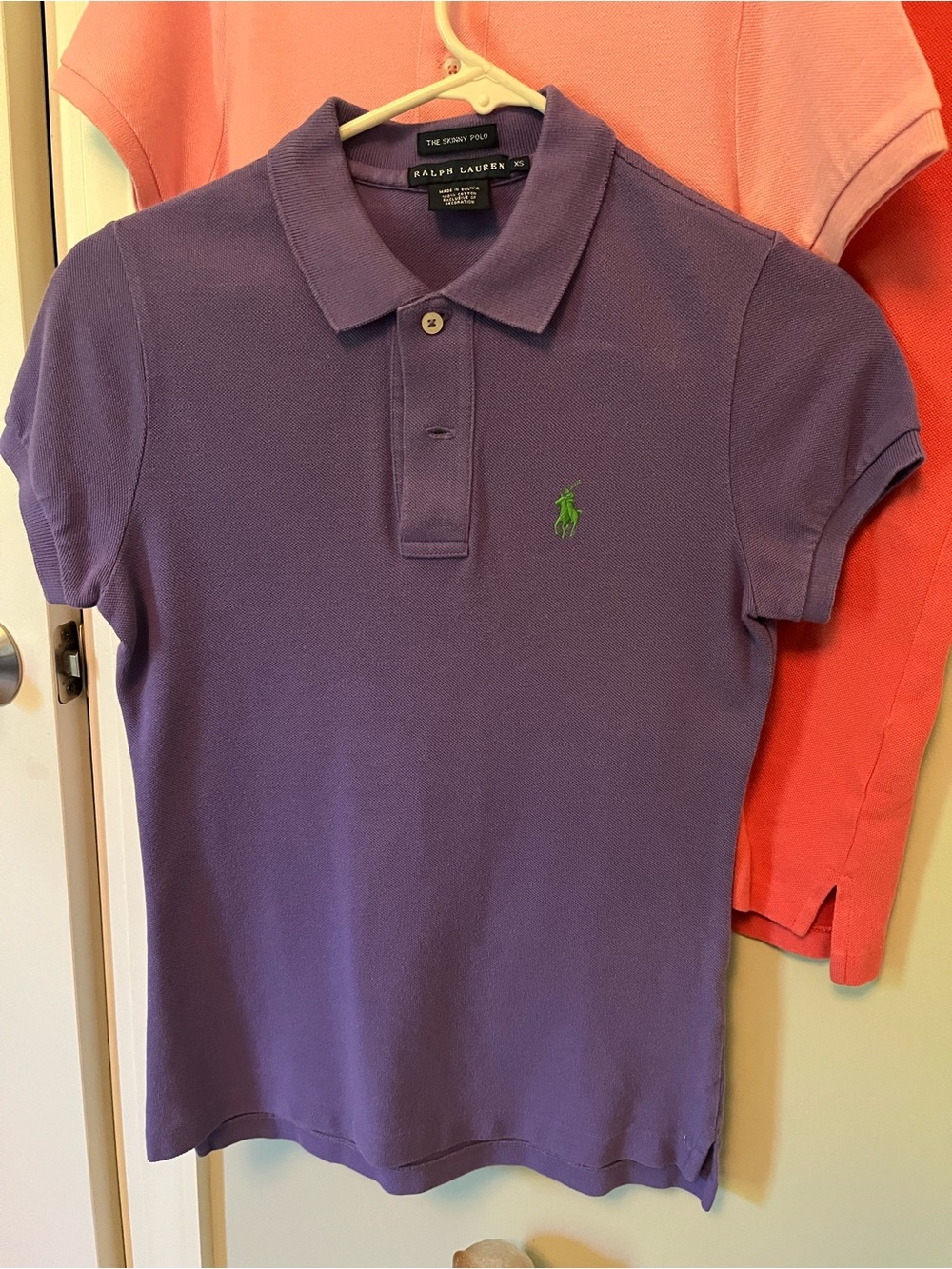 Ralph Lauren Purple Polo with Green Pony Embroidery